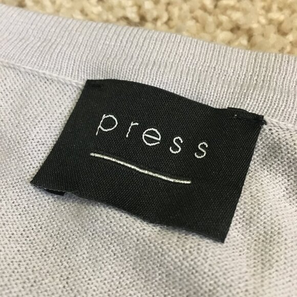 NWT Ice Blue Split V-Neck Rib Sleeves Pullover Top - Picture 9 of 15